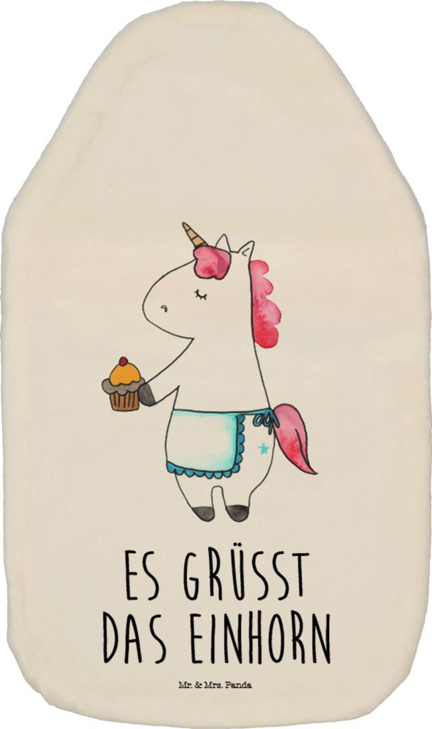 Mr. & Mrs. Panda Wärmekissen Einhorn Muffin - Weiß - Geschenk, Kekse, Wärmflasche, Backen, Unicorn, Wärmflaschen, Geburtstagsgrüße, Geburtsta...