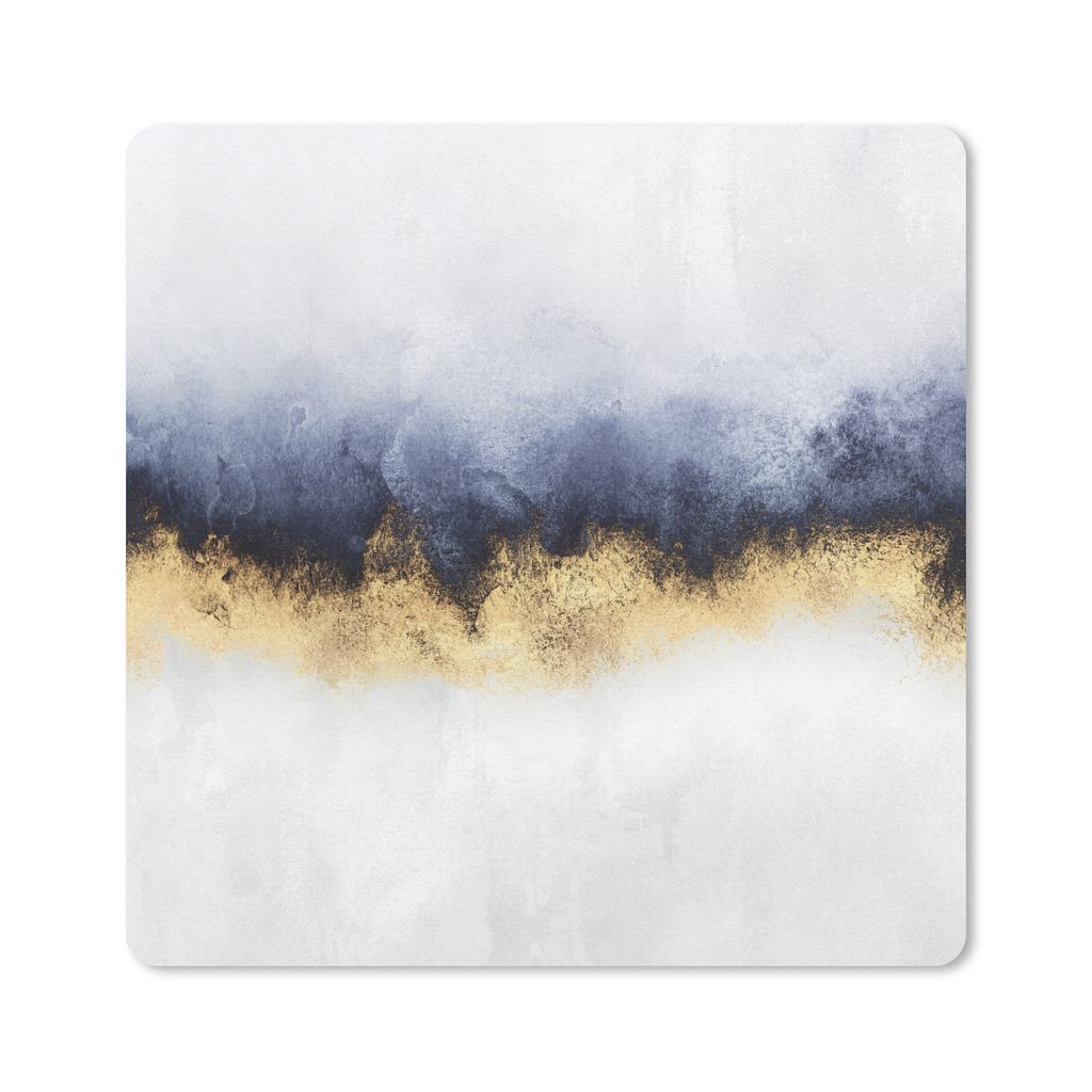 MuchoWow Mauspad Mousepad Abstrakt - Gold - Luxus 20x20 cm - Mousepads - Maus Mat - Pad - Mausunterlage - Desk Mat - Bureauartikeln