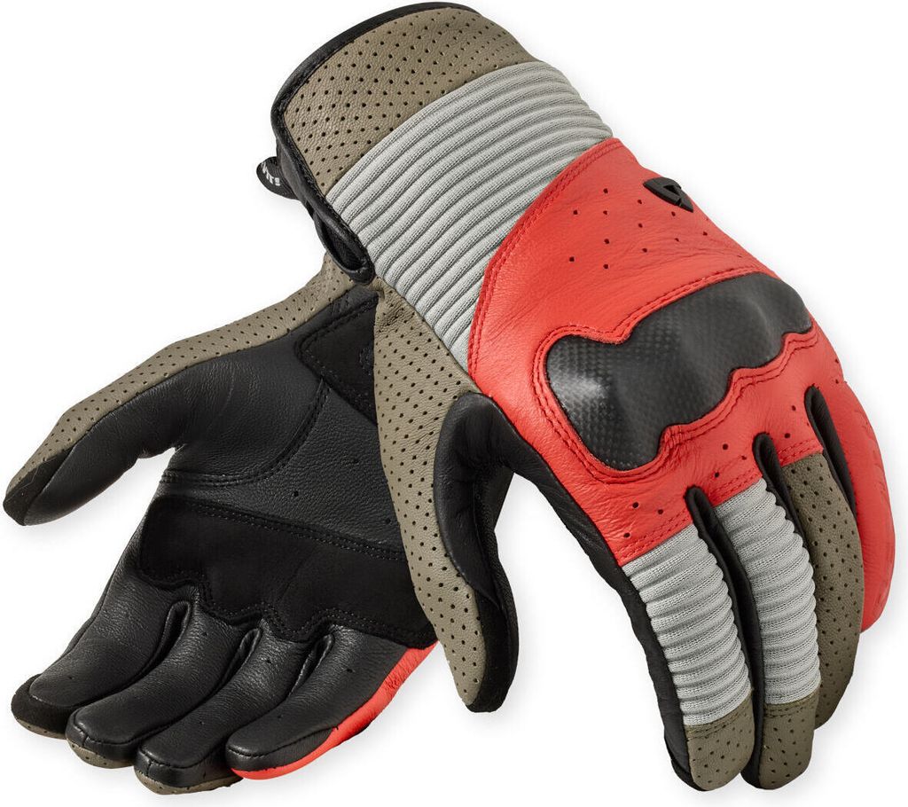 Revit Lewisville Motorrad Handschuhe, sand/rot, 3XL