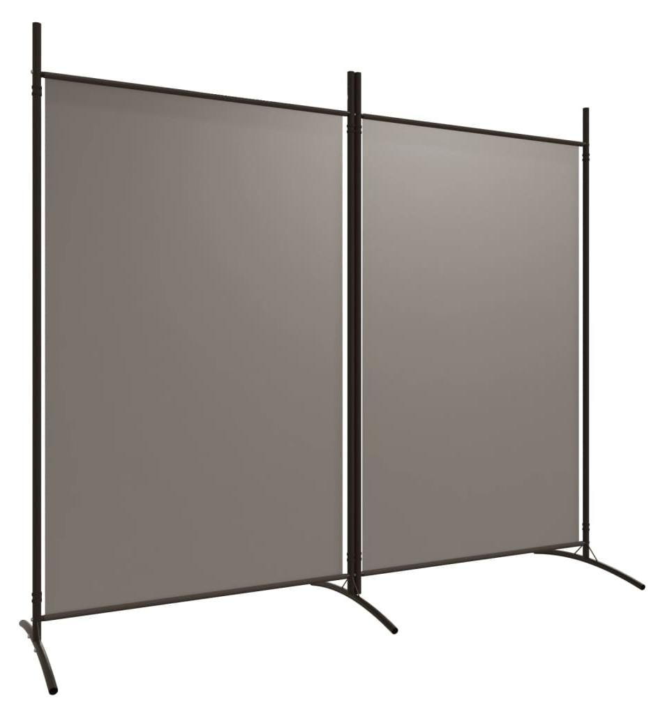 vidaXL 2-dielny paraván antracit 175x180 cm látka Obrázok produktu 