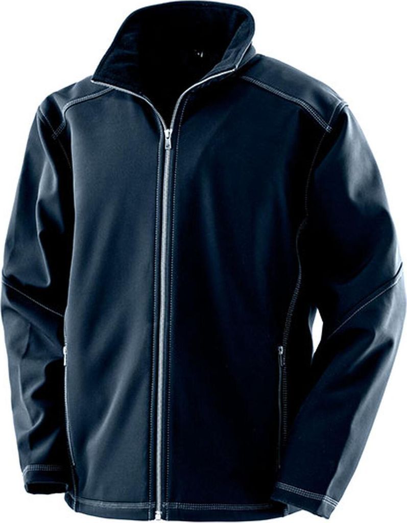 Result WORK-GUARD R455M | Herren Treble Stitch Softshell Jacket - Farbe: Navy - Größe: S