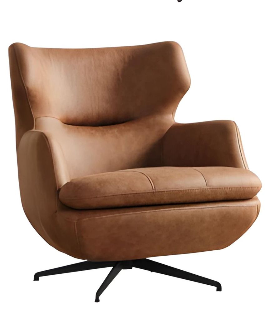 Brauner Sessel, Modern, Textil, Schwarzer Rahmen, 85x84x88 cm