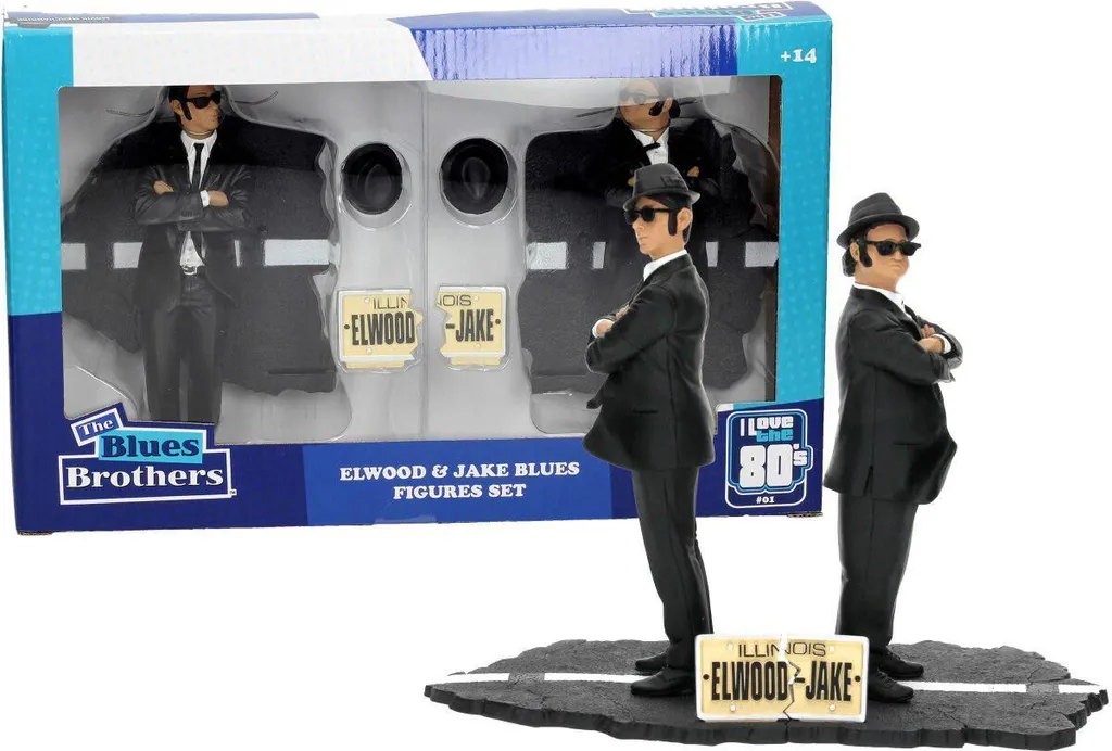 Pack de 2 Figurines Cinéma Blues Brothers Jake & Elwood SD Toys 18 cm