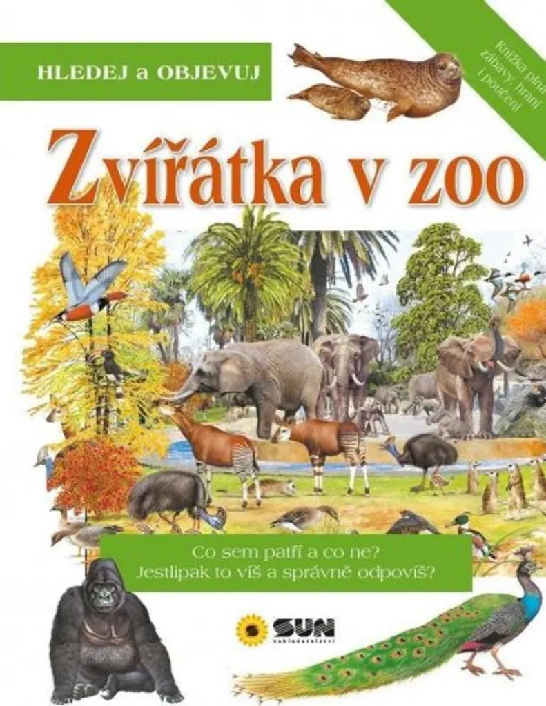 Livre Cherche et Trouve Animaux du Zoo - Jeu d'Éveil Zvířátka v ZOO
