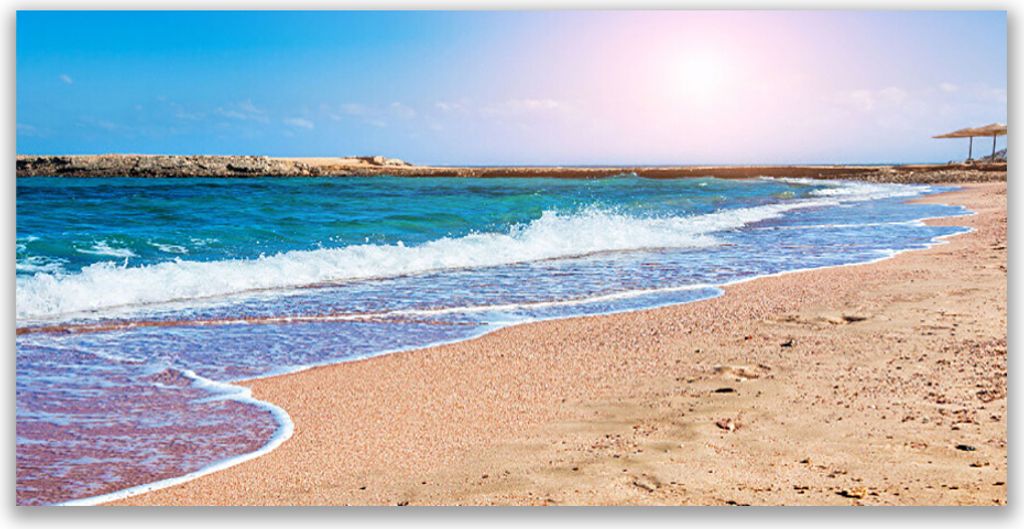 Küchenrückwand aus Glas 140x70cm Spritzschutz Meer Strand Landschaft