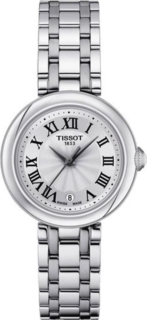 A product shot of a Tissot watch.