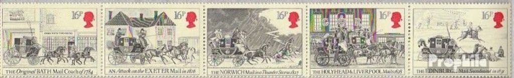 Briefmarken Großbritannien 1984 Mi 997-1001 Fünferstreifen (kompl.Ausg.) postfrisch Jahrestag