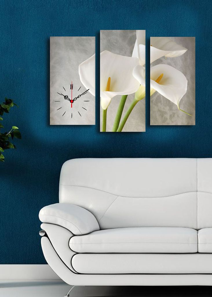 Opviq, 3PATCS- CLA2659, Bunt, Wanduhren, 66 x 45 cm, 100% Produktbild 
