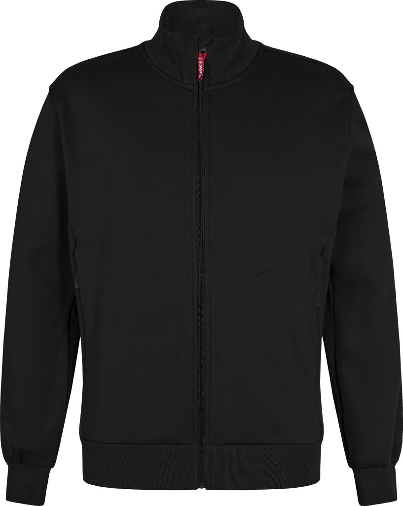 F. Engel Standard Sweat-Jacke mit hohem Kragen, Schwarz, Gr. XL