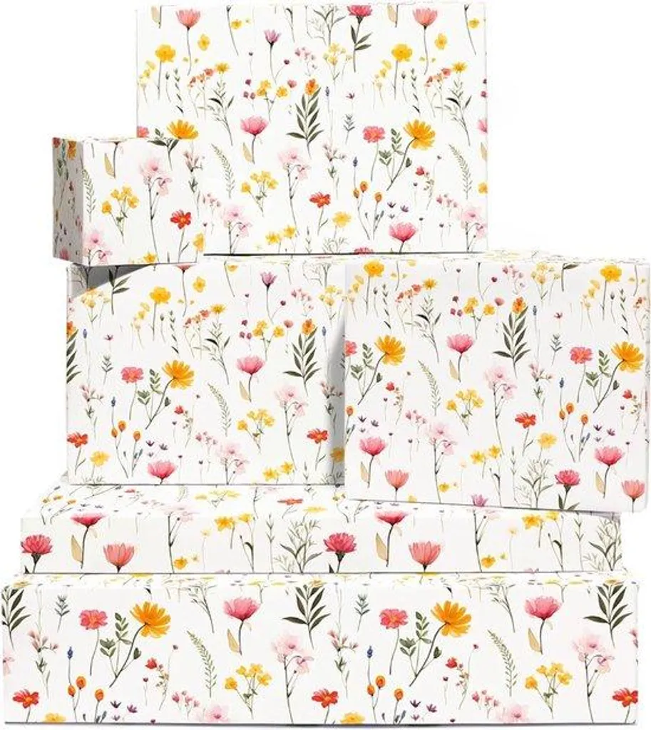 Fleurs en papier pour mariage et fêtes - 6 feuilles blanches déco