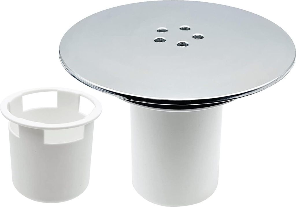 Duschablauf, 115 mm Duschablauf, Ersatz für Duschsiphonabdeckung, universelle Duschablaufabdeckung, Chrom-Duschsteckdosenabdeckung, schneller Durc...