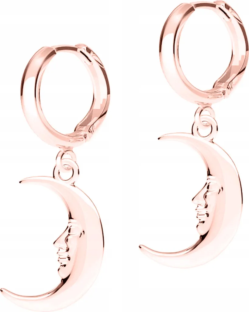 Orecchini Cerchio Mezzaluna Argento 925 Placcato Oro: Comfort Daily
