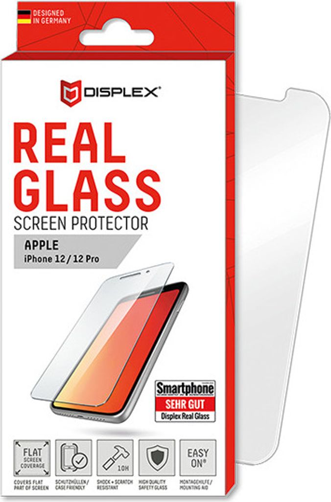 DISPLEX Real Glass Apple iPhone 12/12 Pro 6,1-. Produktbild 