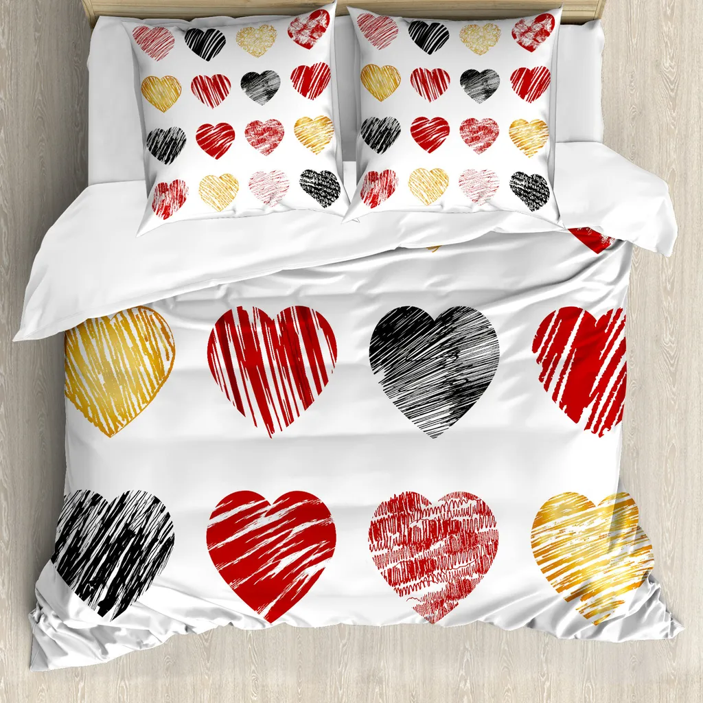 Copripiumino Cuori San Valentino ABAKUHAUS 155x220 Ipoallergenico