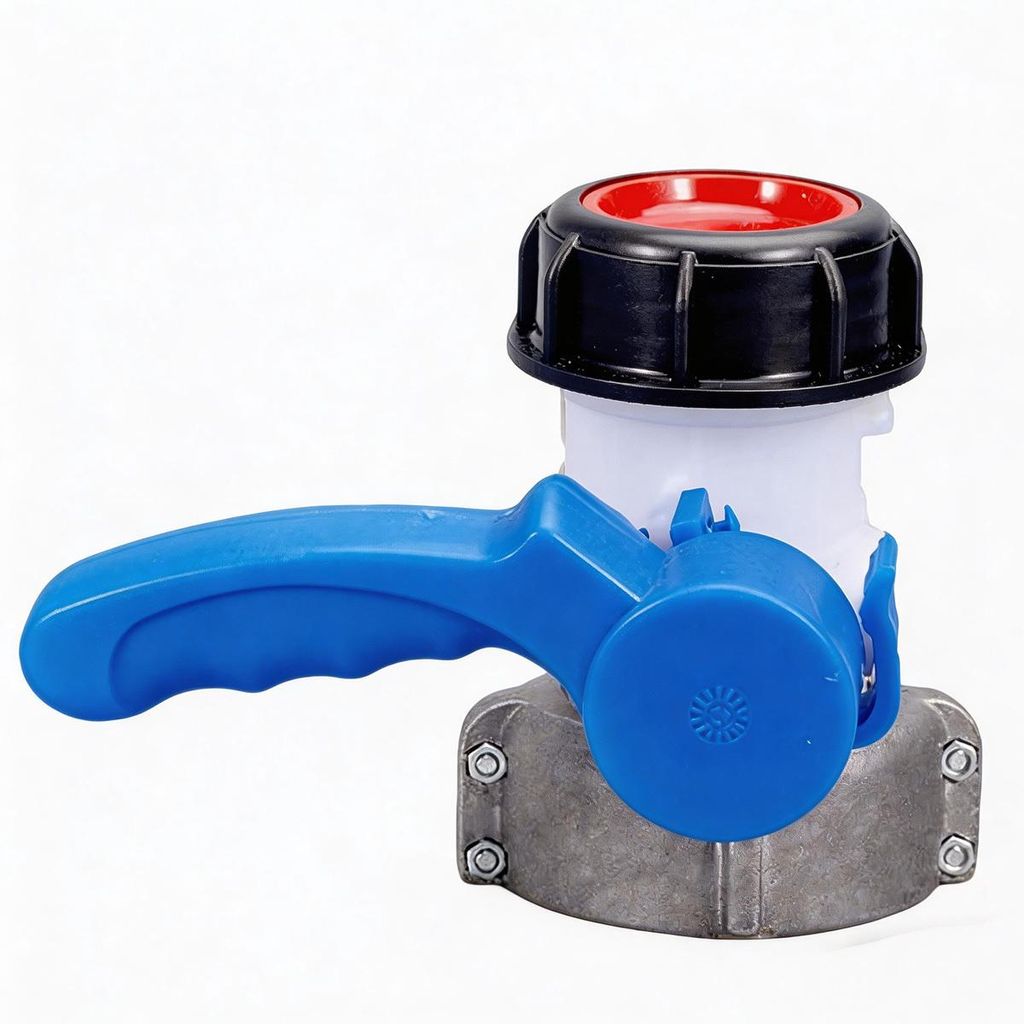 Kugelhahn für IBC Adapter DN50 75mm – Container Klappenhahn Absperrhahn | Auslaufhahn für Regentonne Kanister 1000L Wassertank