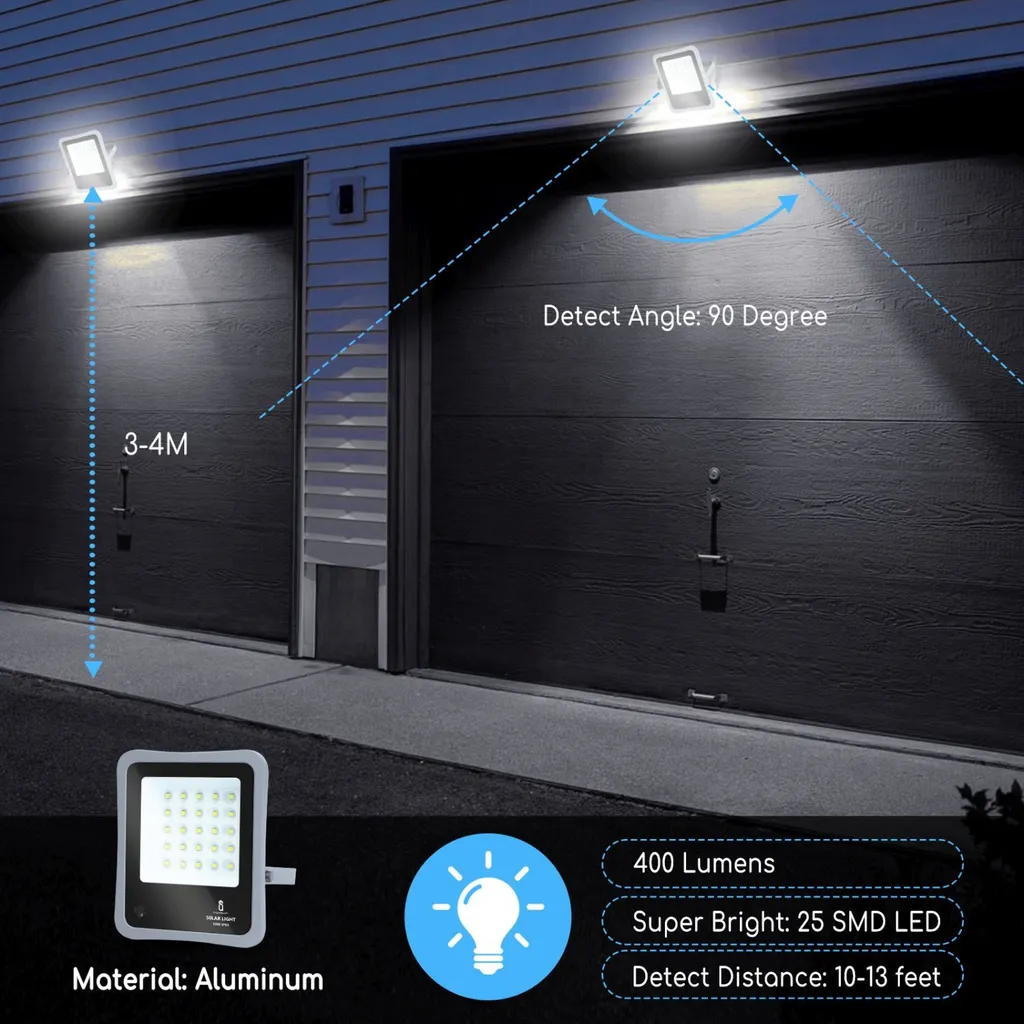 Projecteur solaire LED 30W KOLORENO Blanc froid 6000K Noir 176x211x43mm