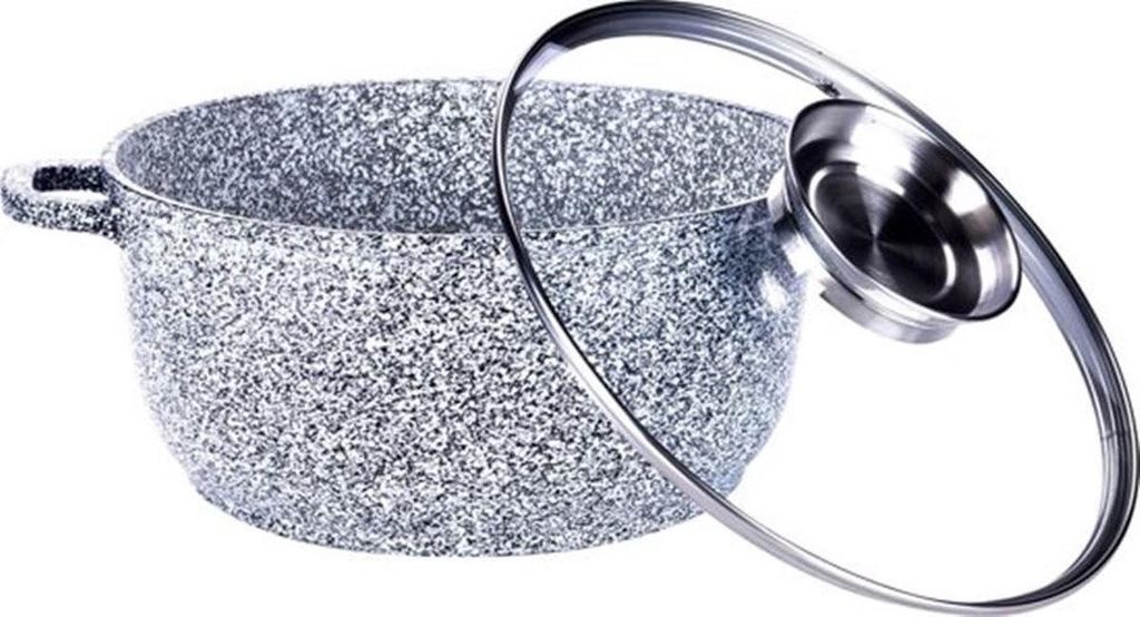 Kochtopf/Bratpfanne mit Deckel – Ø 16 cm – 1,25 Liter – Aluminium