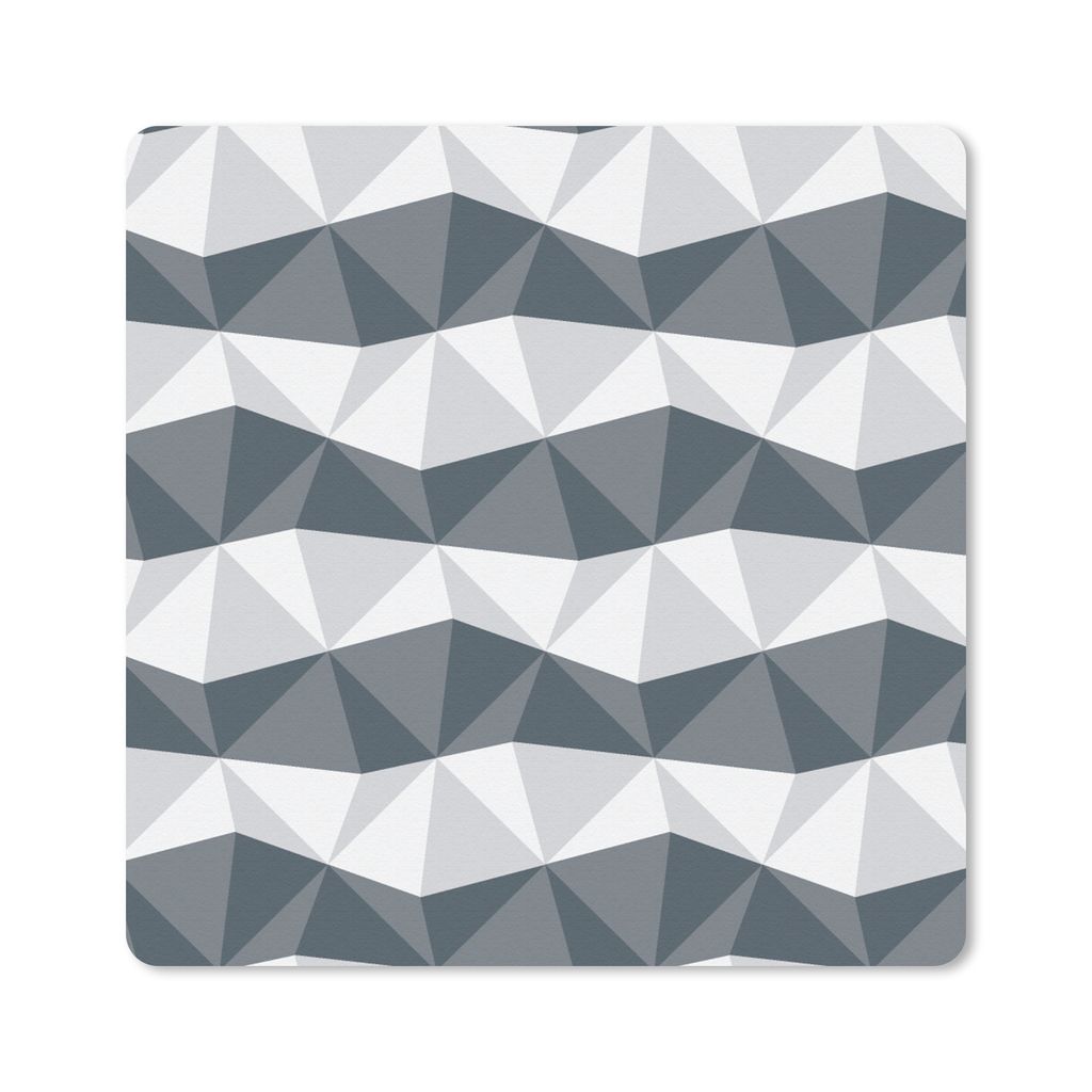 MuchoWow Mauspad Mousepad Zebra - Geometrie - Muster 30x30 cm - Mousepads - Maus Mat - Pad - Mausunterlage - Gaming