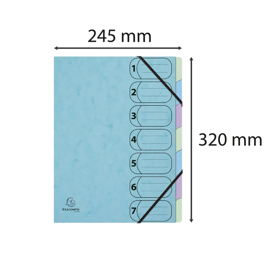 Exacompta 56560E Trieur Harmonika A4 à Élastiques avec 7 Compartiments - 2