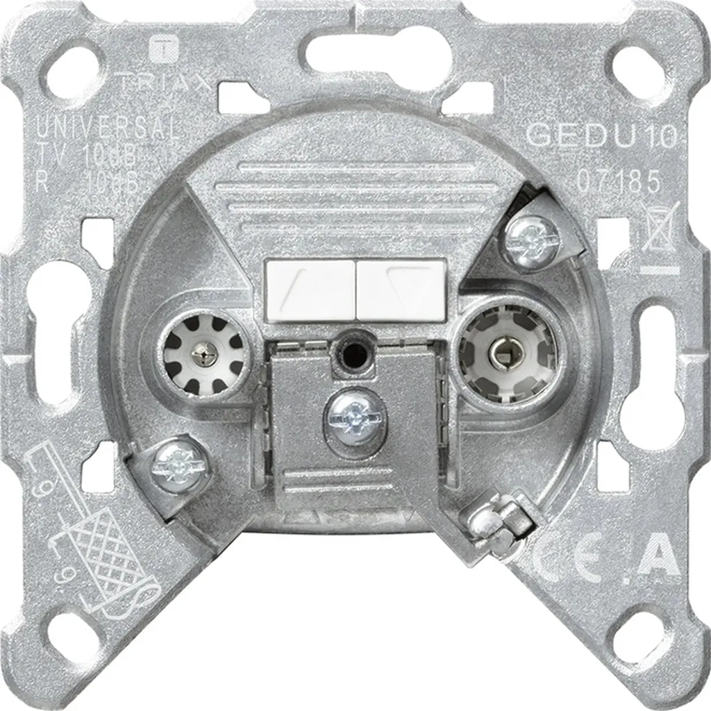 Prise de passage antenne Gira GEDU 10 pour distribution TV par câble