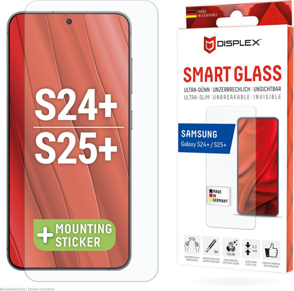 Displex Smart Glass (9H) für Samsung Galaxy S24+