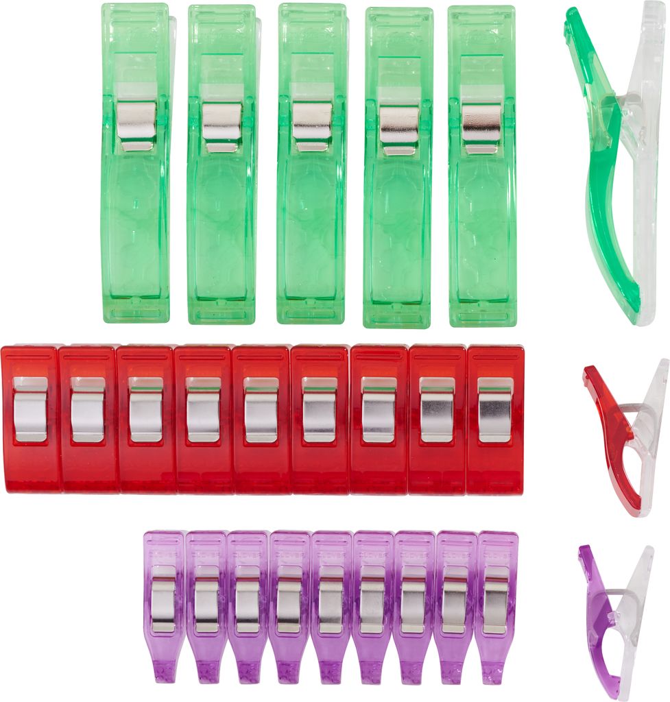 Clover Stoffklammern - Wonder Clips 26 Stück pro Packg. in verschiedenen Größen