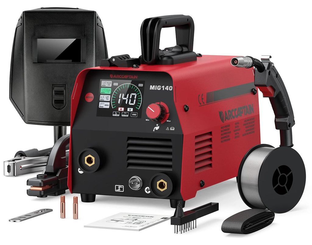Schweißgerät - Inverter 3-in-1 MIG TIG MMA - 140A - 220V - IGBT - EU Stecker