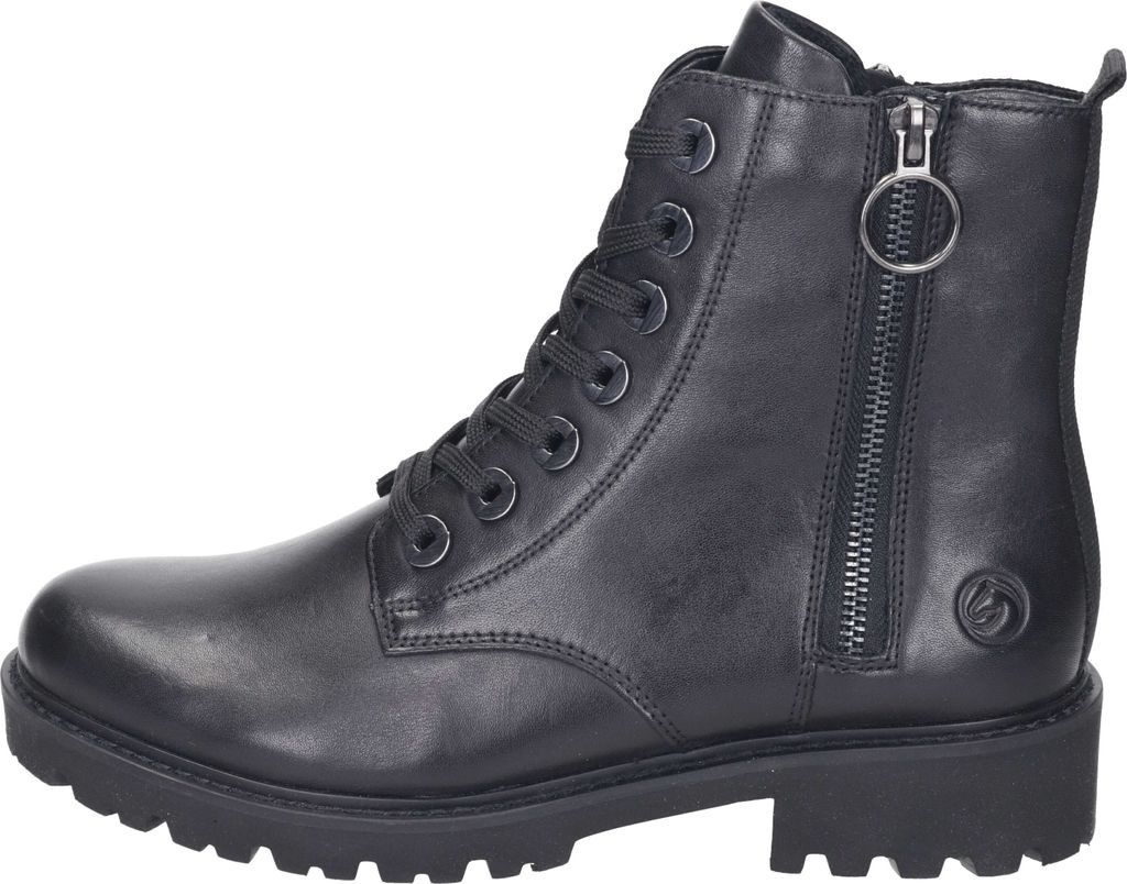 Remonte Damen Echtleder Stiefelette schwarz, Damen:39 EU