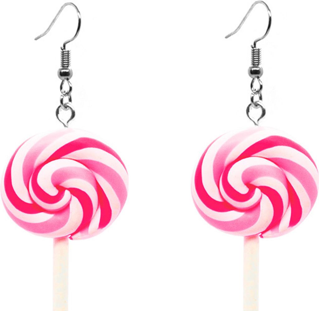 Mode Regenbogen Lollipop Candy Baumeln Haken Ohrringe Produktbild 
