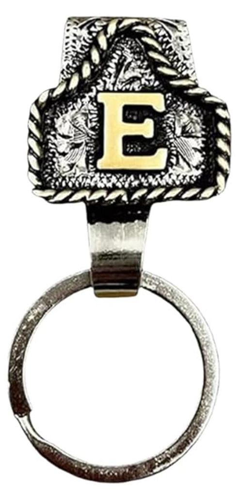 Vintage Buchstaben-Schlüsselanhänger im Western-Cowboy-Stil, A bis Z, 26 Großbuchstaben, Schlüsselring aus Metall, Alphabet-Schlüsselhalter, G...