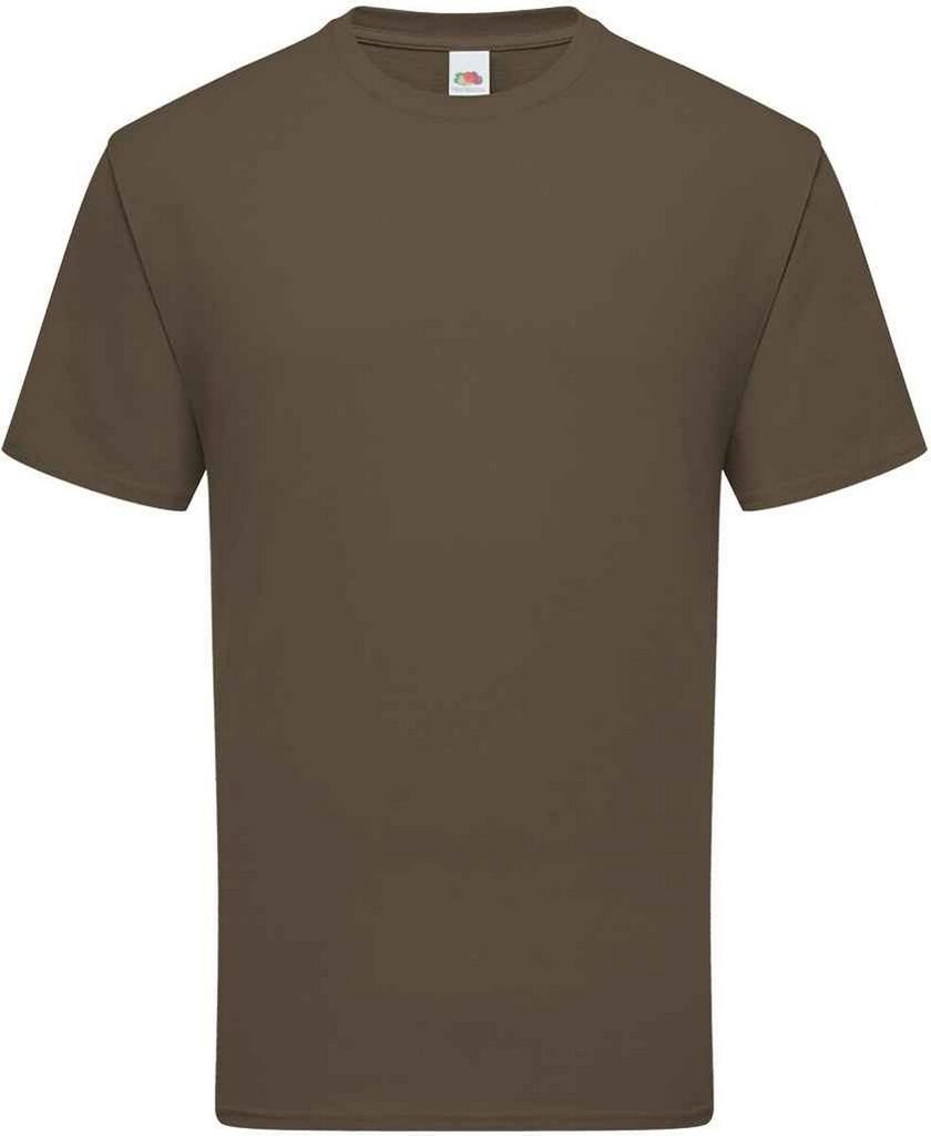 Fruit Of The Loom Herren Premium T-Shirt PC3033 (S) (Dunkelbraun)