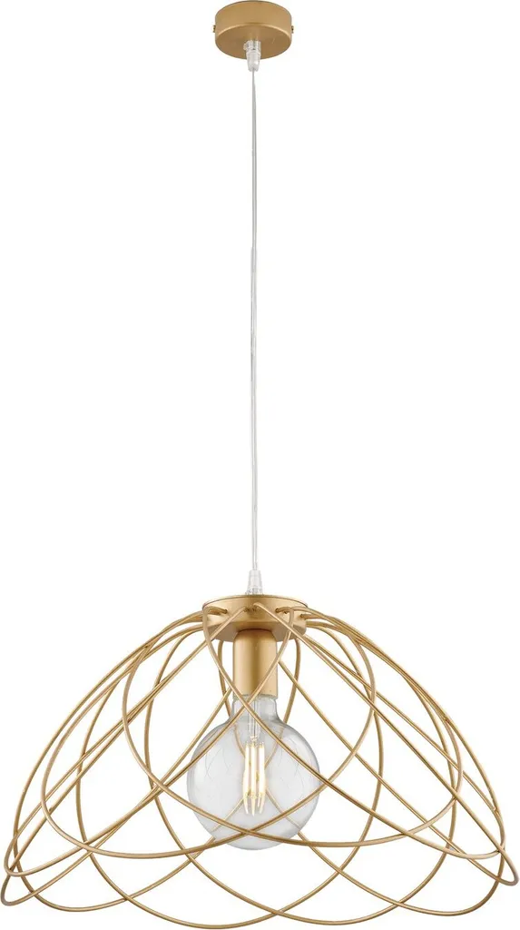 Lustre Pagode pour salle à manger en fer doré antique hauteur 132 cm