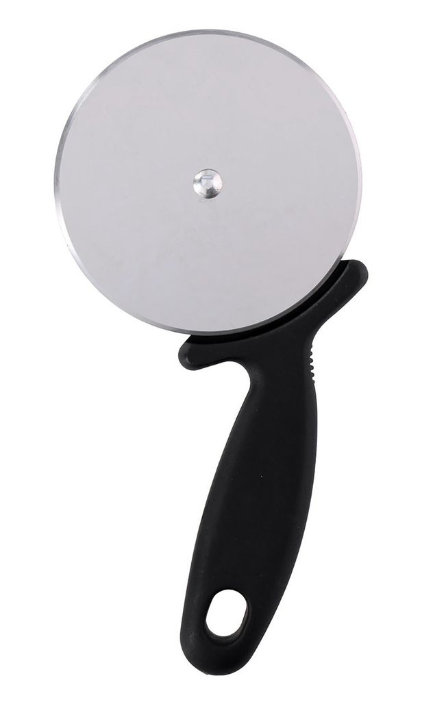 PIZZARAD aus Edelstahl Ø9,5cm Pizzamesser Pizzaroller Pizzaschneider Pizzateiler Roller Pizza Cutter 71 (Schwarz)
