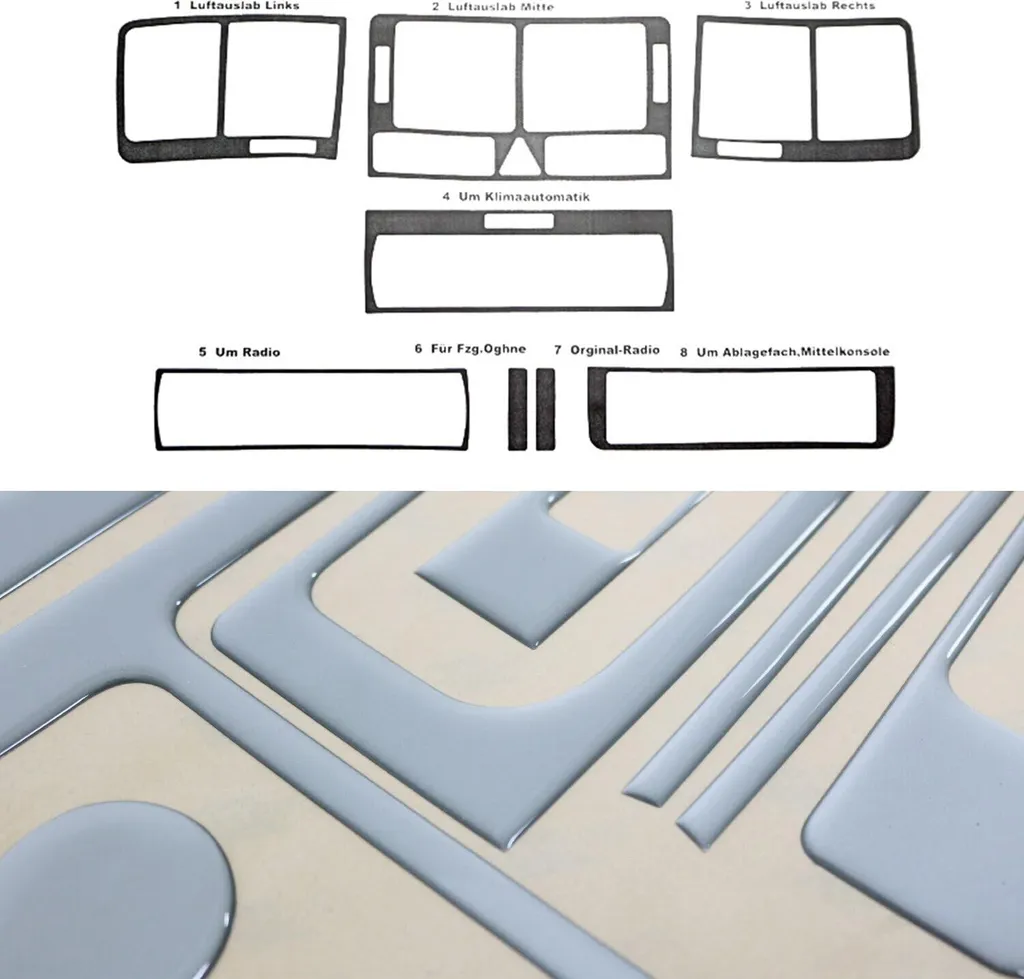 Decorazioni Interni Audi A2 8Z0 2000-2005 Alluminio | Kit 8 Pezzi Premium