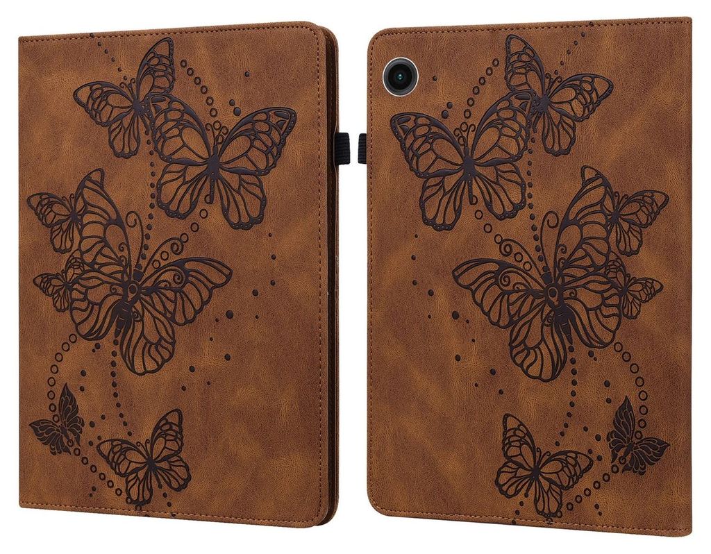 Für Samsung Galaxy Tab A9 Schmetterling Muster 2 Kunstleder Produktbild 