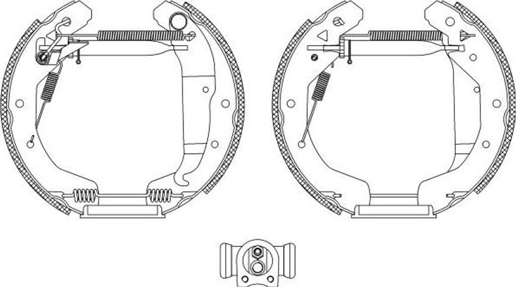 TEXTAR Bremsensatz Trommelbremse Hinten für OPEL Astra G CC (T98) 84049001