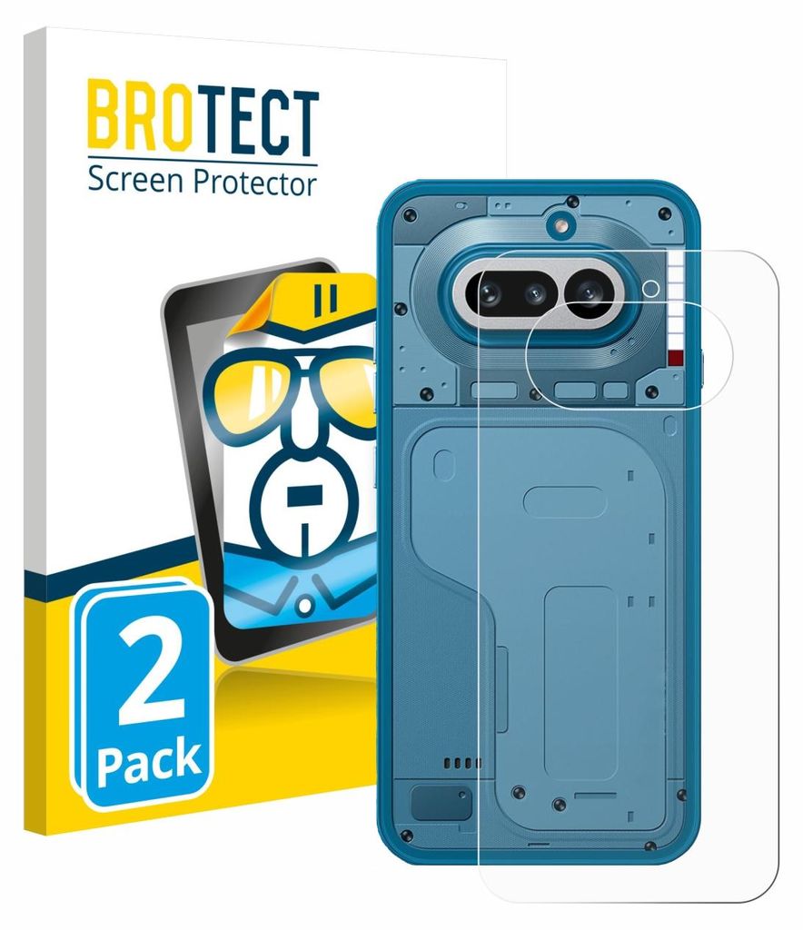 2x Für Nothing Phone (4a) (Rückseite) Schutzfolie BROTECT Displayschutz Display Schutz Folie Klar Transparent