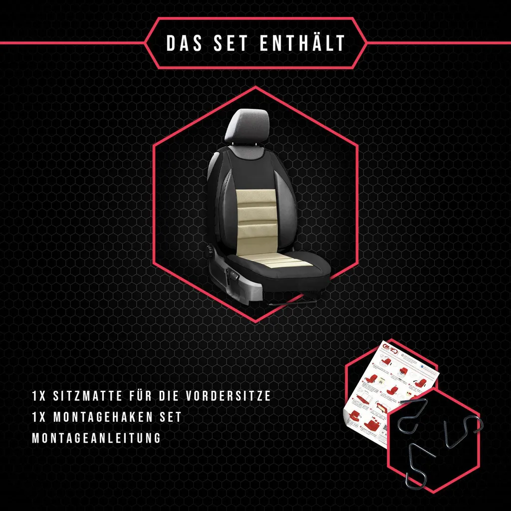 Coprisedili auto Coprisedili universali Coprisedili per Opel Corsa Beige - 8