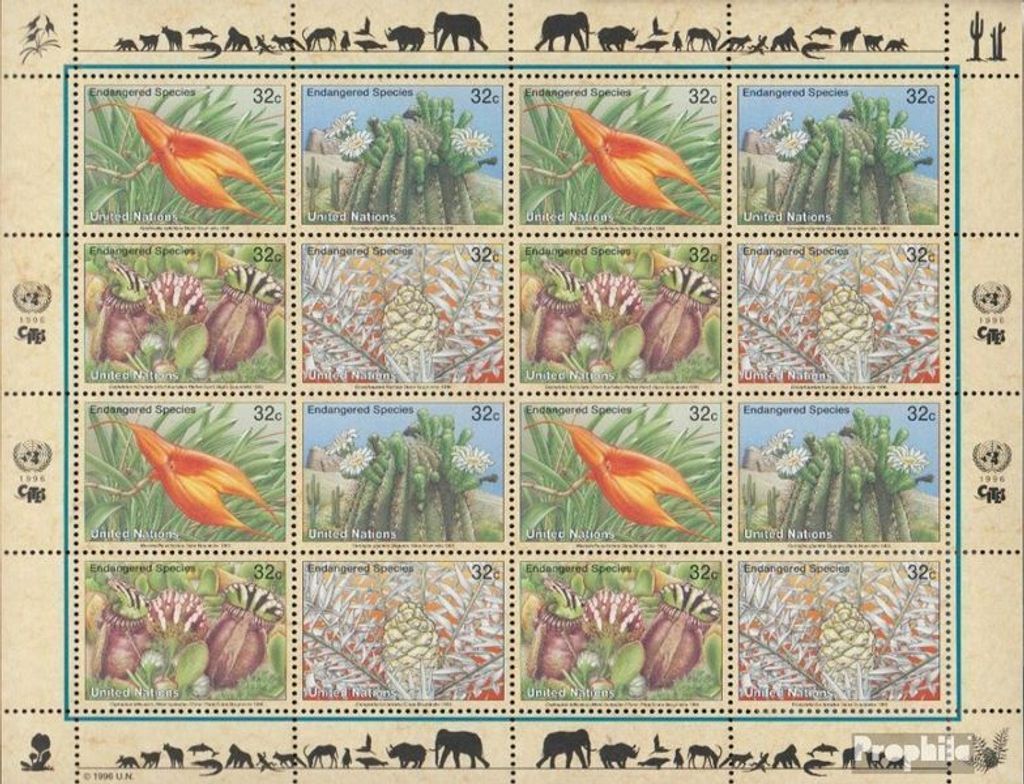 Briefmarken UNO - New York 1996 Mi 707-710Klb Kleinbogen Produktbild 
