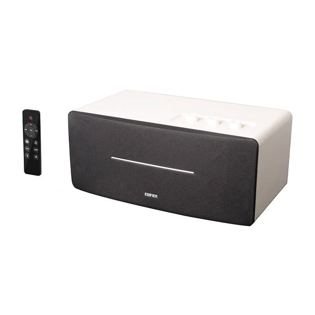 Altoparlante Edifier D12 Bianco: Design Elegante in Legno e Audio Bluetooth