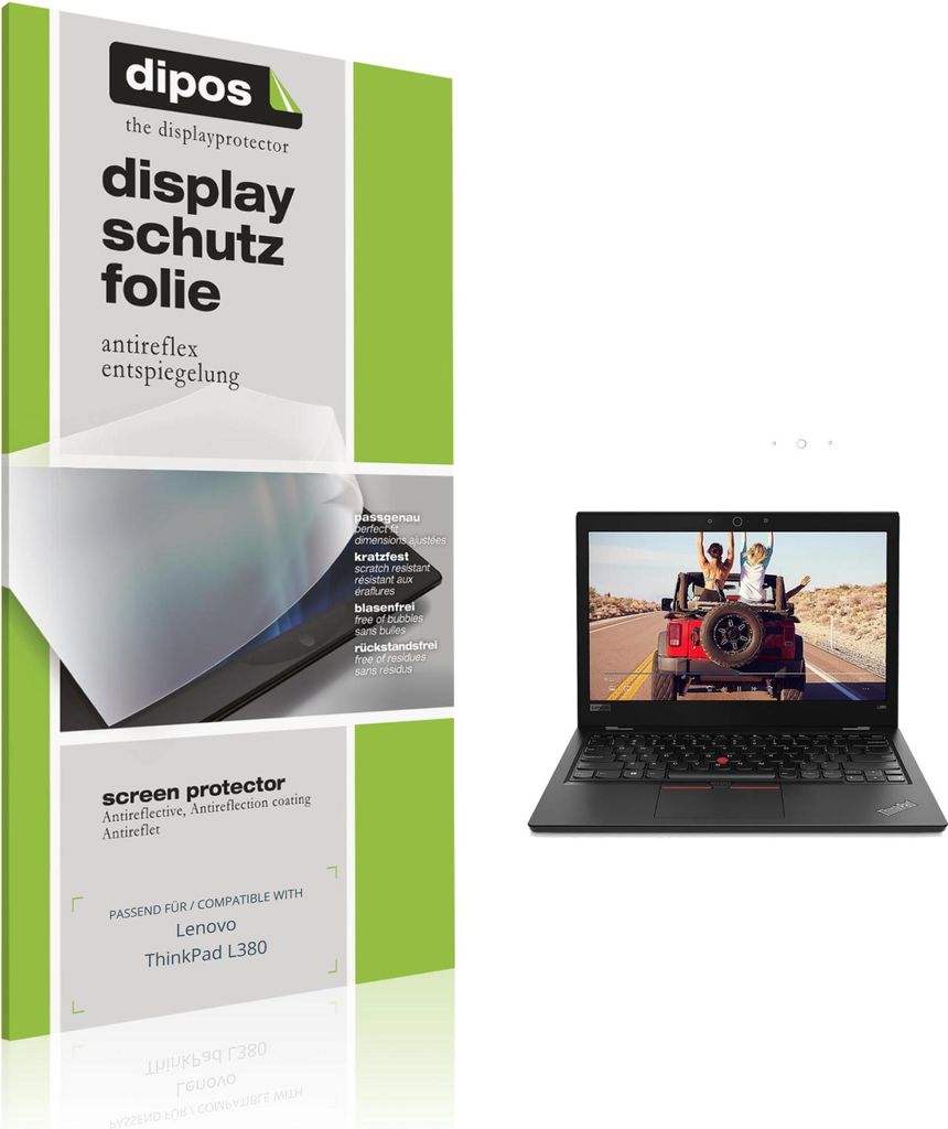 2x Schutzfolie für Lenovo ThinkPad L380 matt Displayschutzfolie Folie Display Schutz dipos