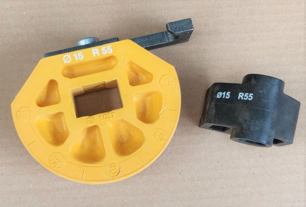 Biegesegm.+Gleitst. D 22 R77, für Rohrdurchmesser:15 mm