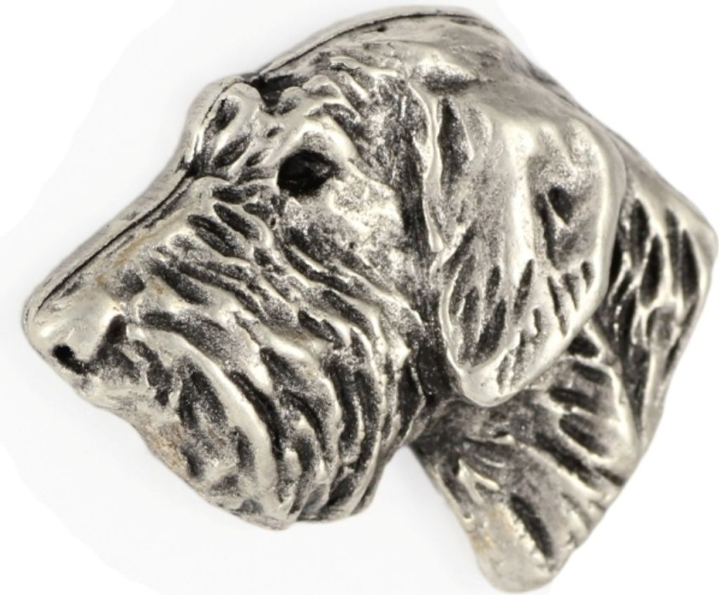 Dachshund Rauhhaar, Dackel, Teckel II - Versilberte Hundebrosche, elegante Anstecknadel, Jackenreversschmuck der Marke Art-Dog