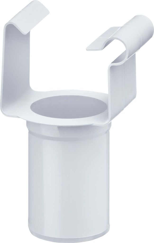 INEFA Ablaufstutzen kastenförmig, PVC-U NW68/DN50 Weiß Einhangstutzen, Dachrinnenzubehör, einfache Montage, Germany