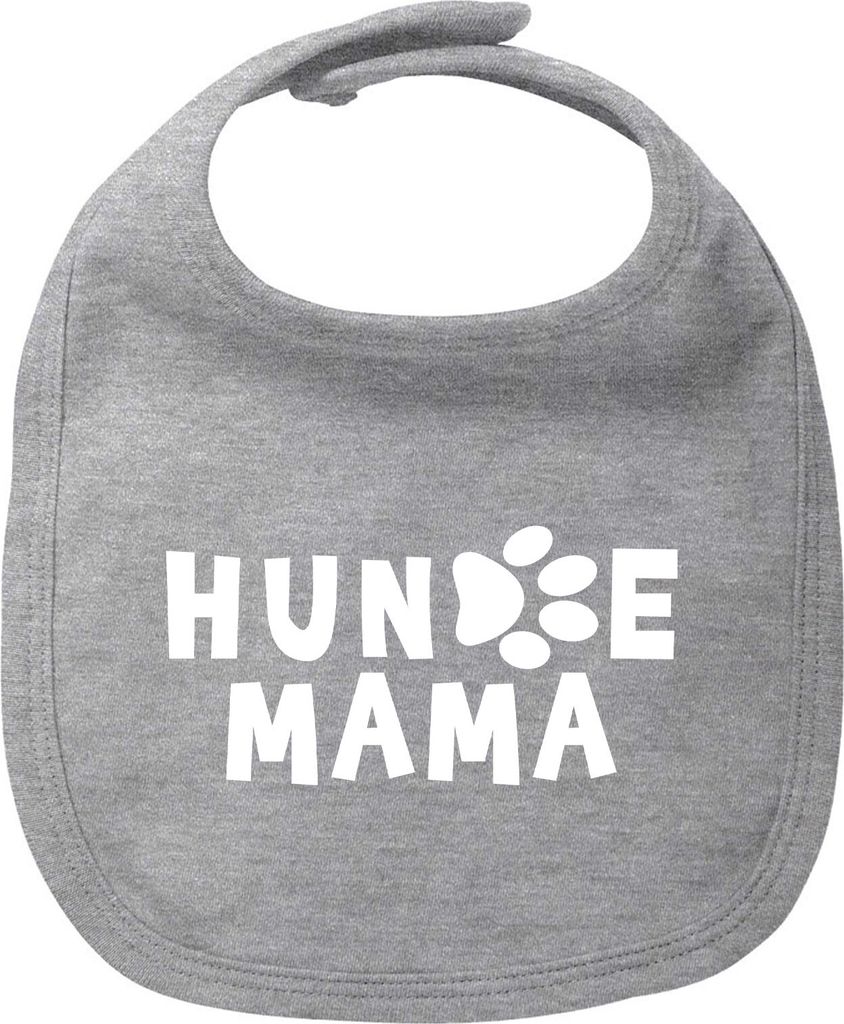 Huuraa Baby Lätzchen Hundemama Tapse Heather Grey Klettverschluss Baumwolle Latz Geschenkidee