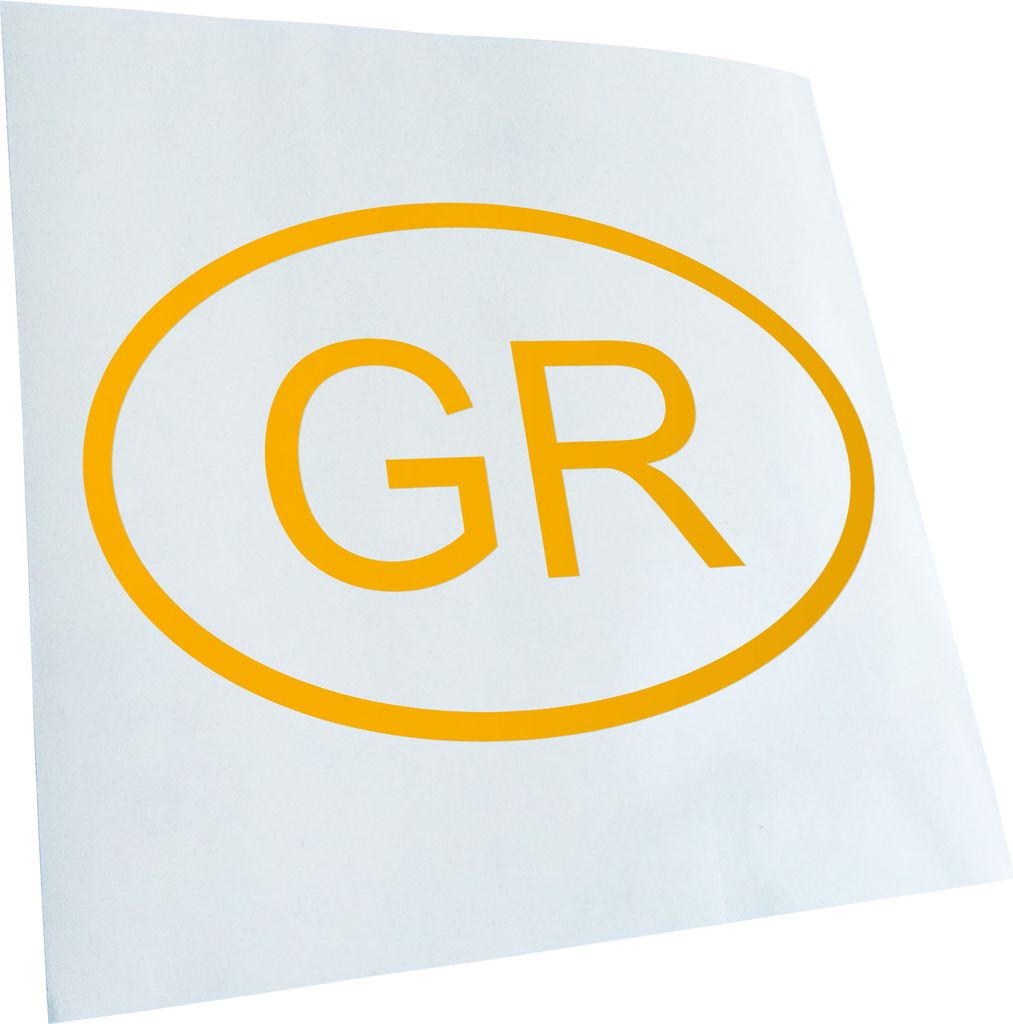 Kiwistar - Autoaufkleber - Griechenland GR Heckscheibe - Aufkleber für Auto Kfz Fahrrad, LKW, Truck Mofa