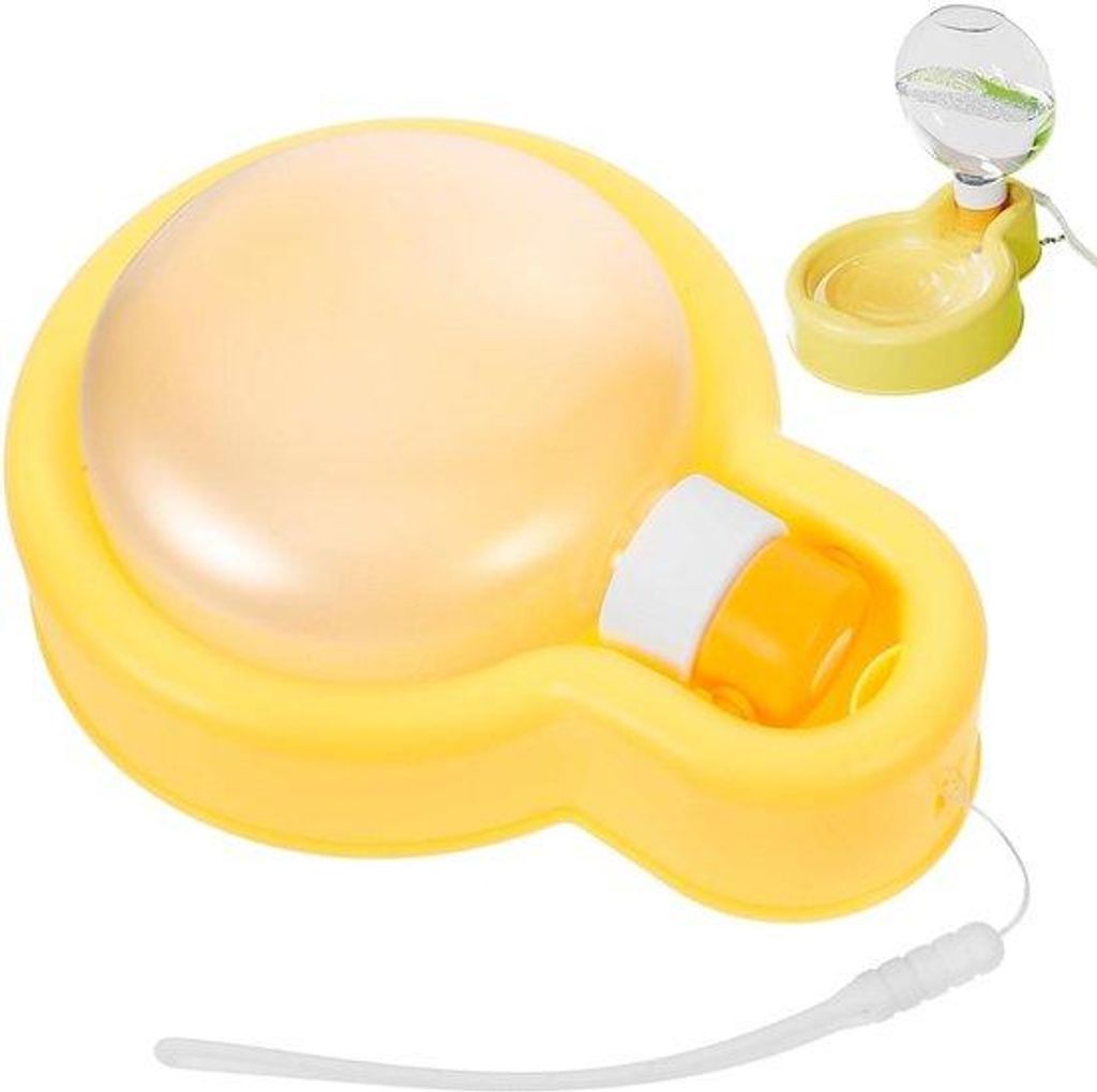 Leichtgewichtes, opvouwbare, geel Wasserfass für Hunde - 350 ML - Reisegeeignet - Komfass - Wasserfass für Hunde - ideal für Reisen, Spaziergänge