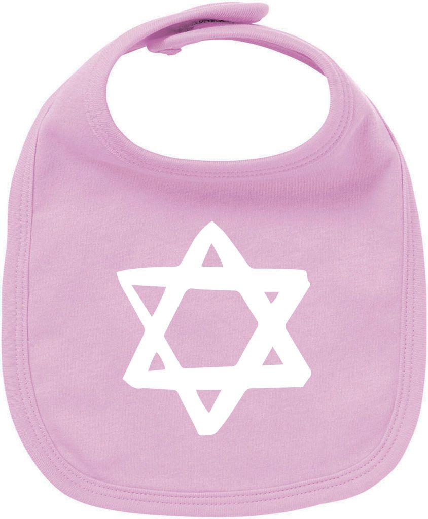Huuraa Unisex Babylatz Davidstern Judentum Geschenk Babypink Baumwolle Davidstern Mitbringsel