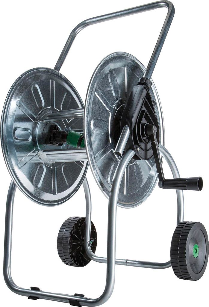 Rehau Comfort Schlauchwagen 50m aus Metall - ohne schlauch, Stahl vollverzinkt