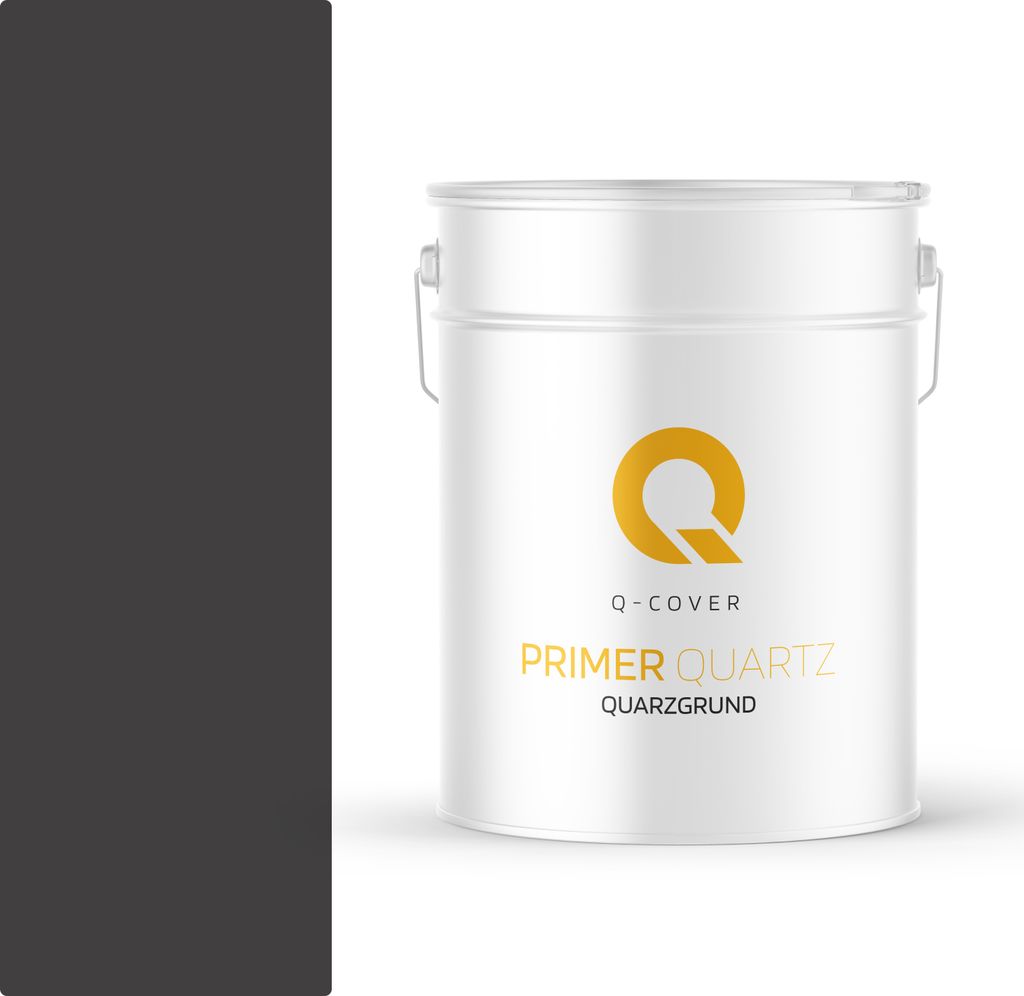 Q-Cover Quarzgrund Für Buntsteinputz 15kg Schwarz M12 Acrylatdispersion Grundiermittel Innen & Außen Für Wände Ca. 0,3-0,4 Kg/M2